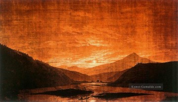 Caspar David Friedrich Werke - Berg Flusses Landschaft romantischen Caspar David Friedrich